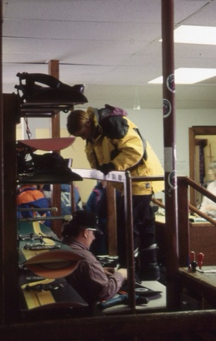 1990s Rental shop boot fitting
