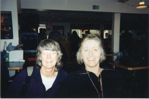 1990s Sandy Solberg and Margie Willett in bar