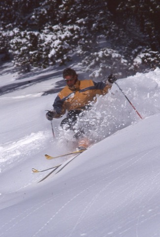 1990s Scott Dvorak ripping powder
