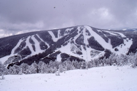 1990s Showdown from Porphyry Peak in Winter