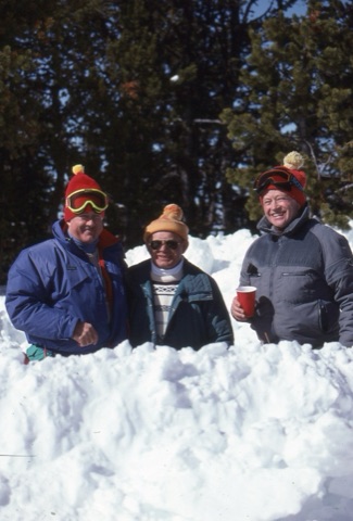 1990s Chik Neble, Pinky Mathews — Ski Bums Group