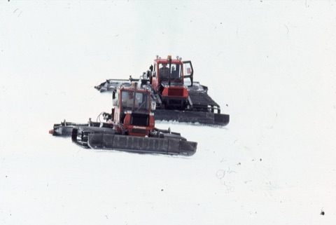 1990s Snow Groomers, Joe Pinski in front, Jimmy Hoxter in back