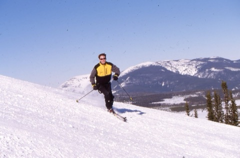 1990s Steve Grochelle skiing