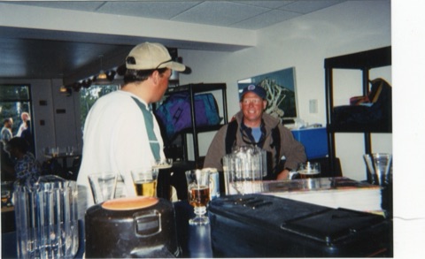 1990s Tom Johnson — The Hole in the Wall Saloon — Old trail map on the wall