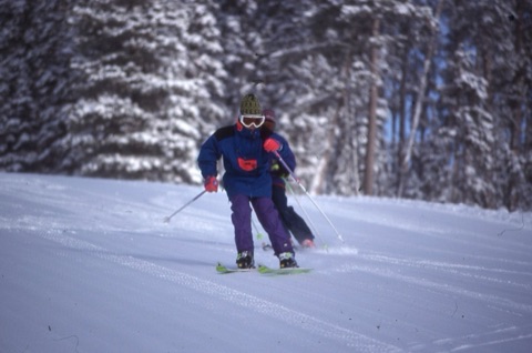 1990s Tyler Meeks and Charley Willett Skiing