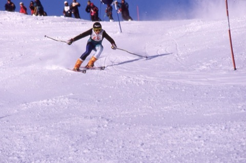 1990s racer on upper headwall
