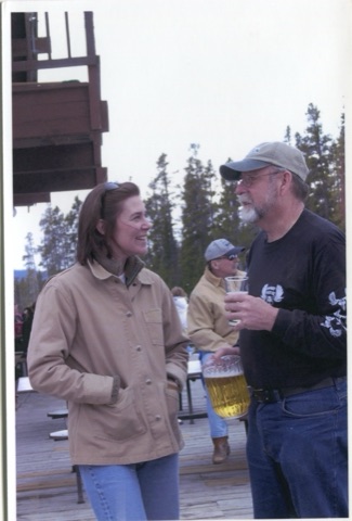 1990s unknown female and man on deck