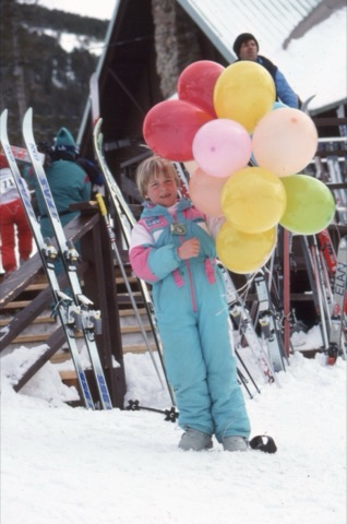1990s unknown girl with baloons