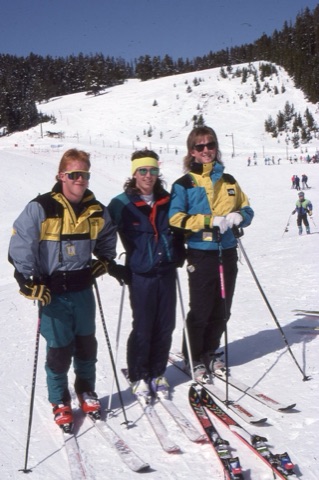 1990s unknown group of 3 skiers