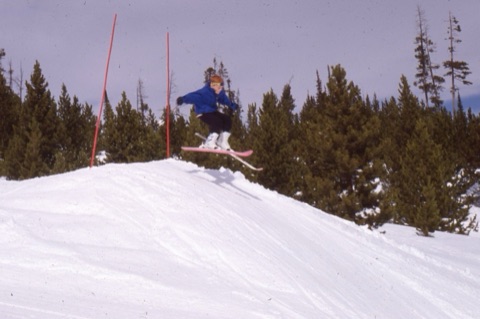 1990s unknown kid jumping off jump
