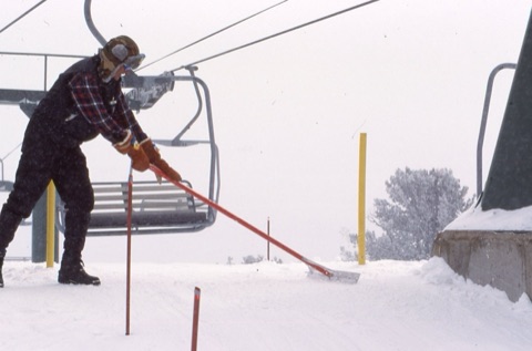 1990s unknown lift operator Top of Triple