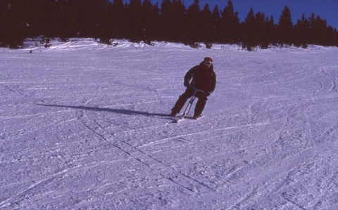 1990s unknown man on ski bike