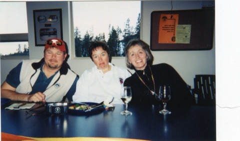 1990s unknown man, Deb "Debaho" Threnberth, Margie Willett in bar