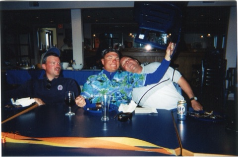 1990s Joe Pope, Joe Pinski — The Hole in the Wall Saloon — Joe Pope hold a chair above Pinski's head