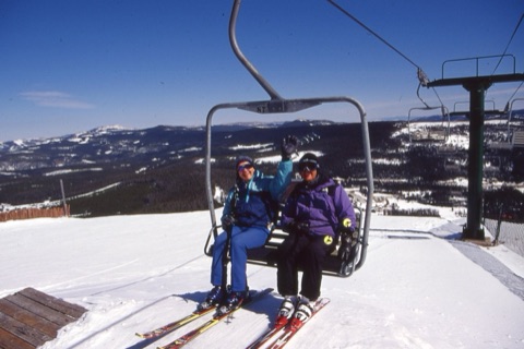 1990s unknown men on triple chair