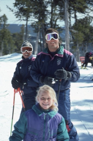 1990s unknown ski instructors with Airhart in front