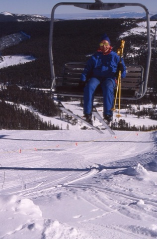 1990s unknown woman on lift