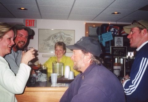2003 Chris Quinn, Toni Quinn, Brandon Boedecker, Katie Boedecker in new Hole in the Wall Saloon