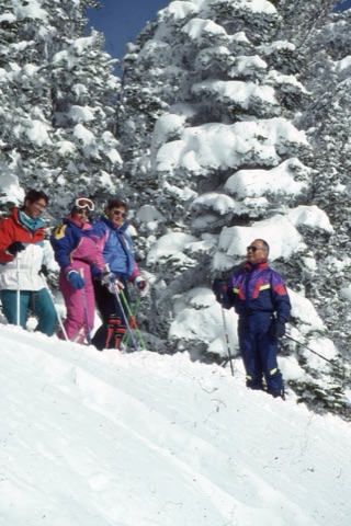 1990s unknown, unknown, Lyle Cigler and George Willett in powder