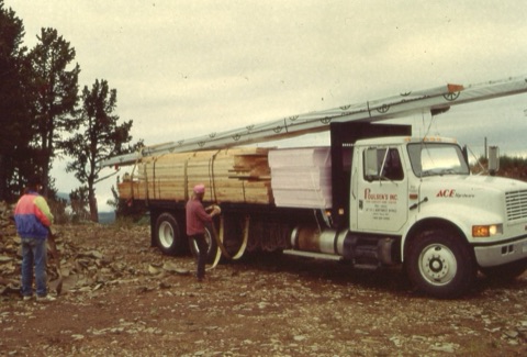 1994 Top Rock building beginning construction supplies arrive.