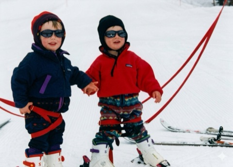 1997 George Clark-Gold and William Gold first day skiing edited