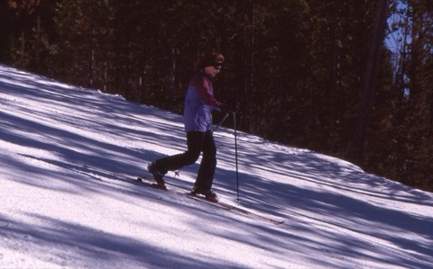 2000s Bonnie Noble telemark skiing