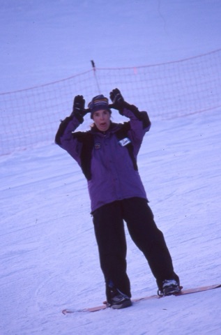 2000s Jamie Hurd (Willett) snowboarding and goofing off