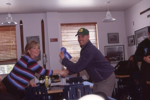 2000s Katie Boedecker and unknown person with award