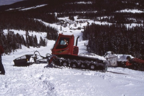 2000s Snowcat on bottom headwall of Big 7