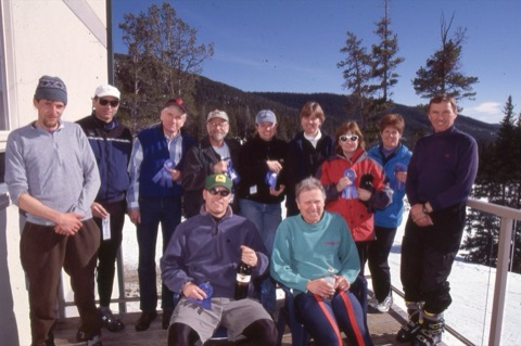 2000s unknown group, Bonnie Noble, Melissa Johnson on bar deck
