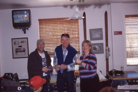 2000s unknown men with Katie Boedecker receiving awards