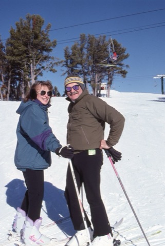 2000s unknown woman and man near top of the mountain