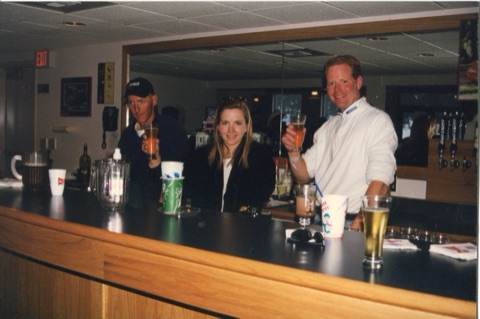 2000s unknown,Jim Anderson and Angie Anderson in Bar