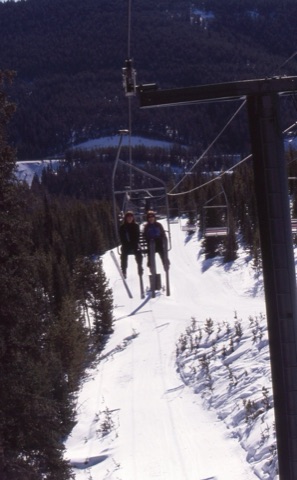 2001 Melissa Johnson and Bonniue Noble on double chair