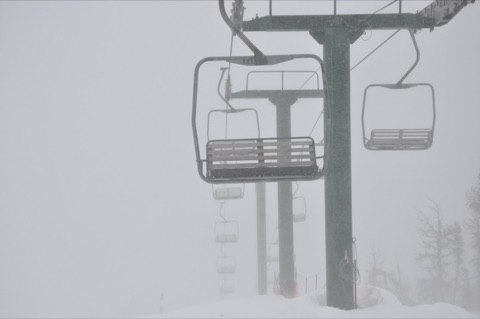 2009 Dec. 5 Massive snowstorm from Top of Triple Chair