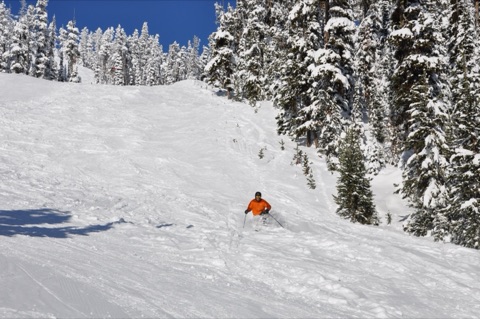 2009 Nathan Schendel — Dynamite — Telemark skiing on a powder day