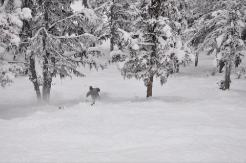 2009 Nick Boucher Skiing powder on Dynamite