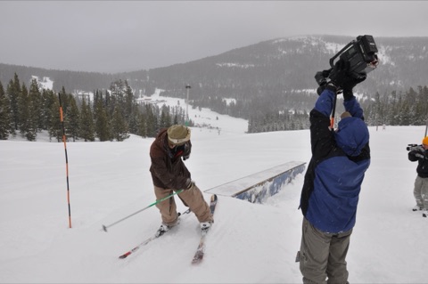 2009 Nick Boucher backward off rail in terrain park