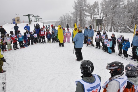 2010 Ben Haugan — Top of the mountain — talking to group of YSL kids