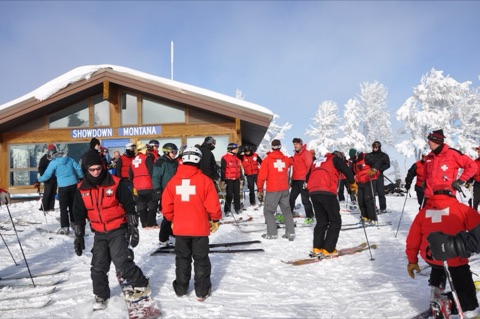 2010 Big Ski Patrol group on top of moutain