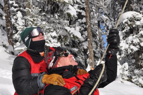 2010 Dave Elmquist on belay of lift evacuation
