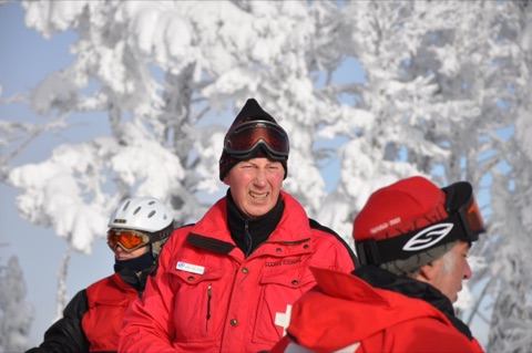 2010 John Coulthard ski patrol on top the mountain