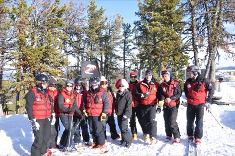 2010 Team 2 Ski Patrol at top of mountain