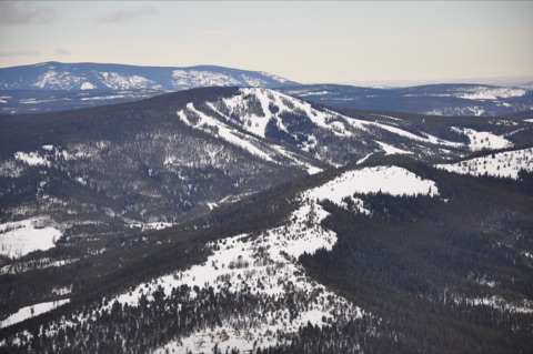 2011 Aerial photo of showdown from plane