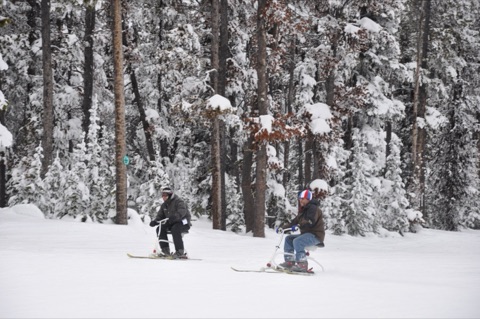 2011 Kenny Tipton and his brother on ski bikes