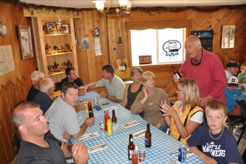 2012 Hall Family having lunch at Lazy Doe for Dick Halls memorial