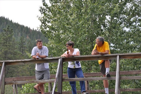 2012 Matt Hall Debbie "Debaho" Trenberth and Bill "Idaho Trenberth on bridge for Dick Halls memorial at Lazy doe