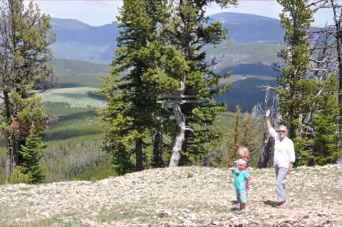 2013 Hurley Willett, Kaleigh Willett, Margie Willett walking down the mountain