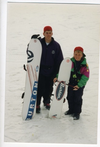 1990s Kelly Brurud with kid