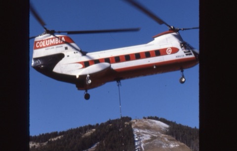 1978 Triple Chair Construction 5 -Helicoper
